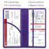 CANOPUS Big Purple Car Registration and Insurance Holder, PU Leather Card Holder, Vehicle Glove Box Organizer for Auto, SUV, Truck